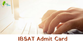 IBSAT Admit Card 2022