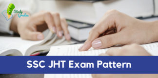 SSC JHT Exam Pattern 2018