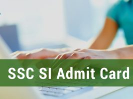 SSC CPO Admit Card 2018