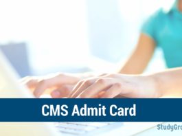 UPSC CMS Admit Card 2018