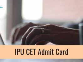 IPU CET Admit Card 2019
