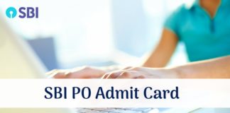 SBI PO Admit Card 2021