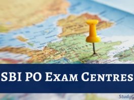 SBI PO Exam Centres 2020