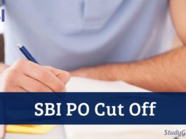 SBI PO Cut off 2018