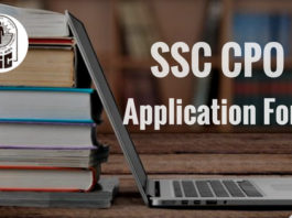 SSC CPO Application Form 2019