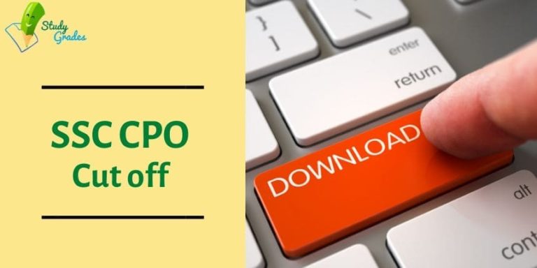 SSC CPO Cut off 2020