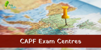 CAPF Exam Centres 2022