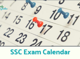 SSC Exam Calendar 2019