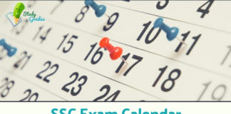 SSC Exam Calendar 2019