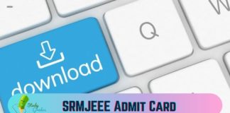 SRMJEEE admit card 2022