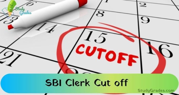 sbi clerk cut off 2021