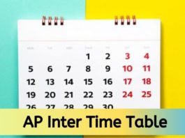 Ap Inter Time Table 2023