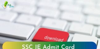 SSC JE Admit Card 2021