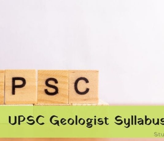 UPSC Geologist Syllabus 2022