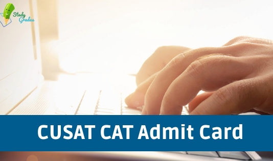 CUSAT CAT admit Card 2022