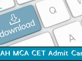 MAH MCA CET Admit Card 2019