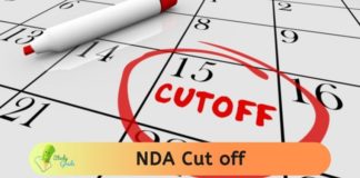 NDA Cut off 2020