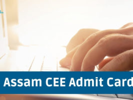 Assam CEE 2019 Admit Card