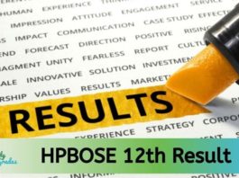 HPBOSE 12th Result 2021
