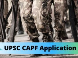 CAPF application form 2020