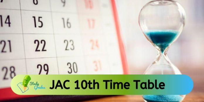 JAC 10th time table 2025