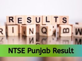 NTSE Punjab Result 2022