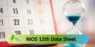 NIOS 12th date sheet 2020