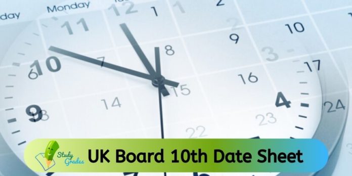 UK Board 10th Date Sheet 2023