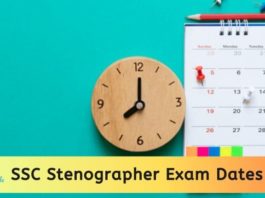 SSC Stenographer Exam Dates 2020