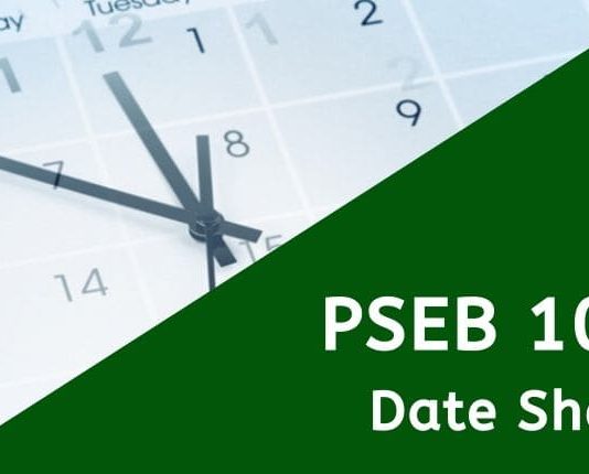 PSEB 10th date sheet 2021