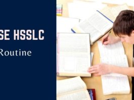 NBSE HSSLC Routine 2023