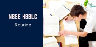 NBSE HSSLC Routine 2023