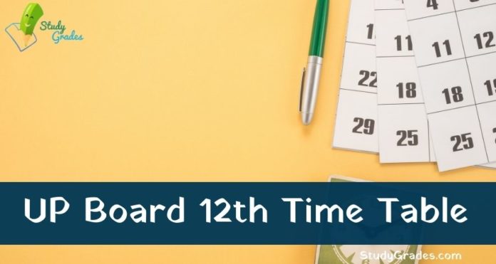 UP Board 12th time table 2024