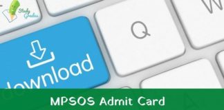 MPSOS Admit Card 2022