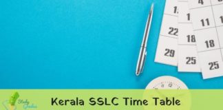 Kerala SSLc Time Table 2023