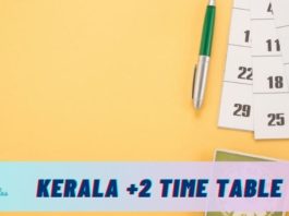 Kerala plus two time table 2021