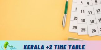 Kerala plus two time table 2021