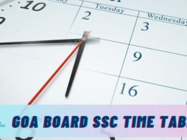 Goa Board SSC Time Table 2023