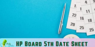 HP Board 5th Date Sheet 2023