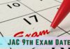JAC 9th Exam Date 2025
