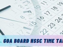 Goa board hssc time table 2023