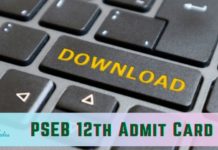 pseb 12th admit card 2021
