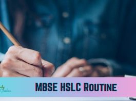 MBSE HSLC Routine 2025