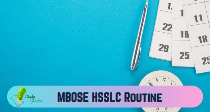 MBOSE HSSLC Routine 2022