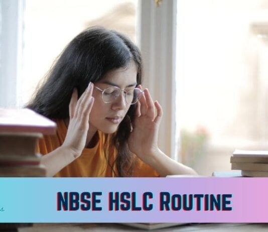 NBSE HSLC Routine 2023