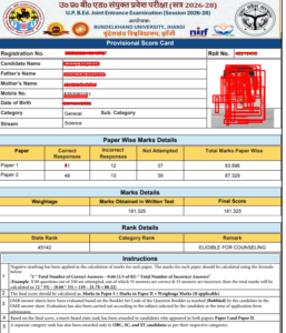 UP Bed JEE Result 2026